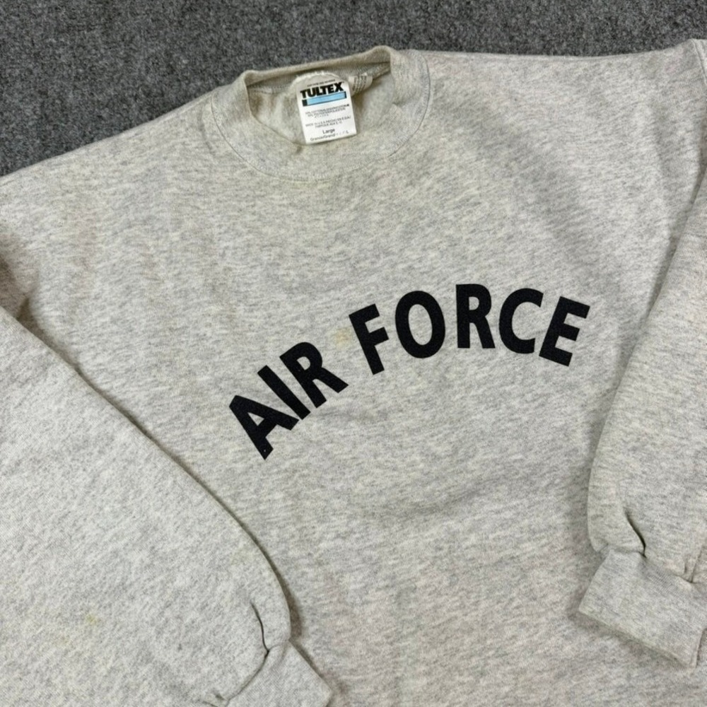 Vintage 90s Tultex Air Force Sweatshirt Mens Large Grey Vintage USA Crewneck